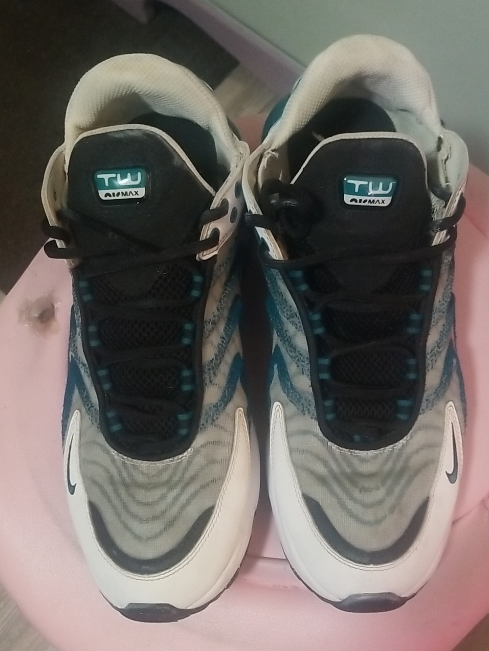 Nike TW Air Max Sneakers in Teal, Black & White